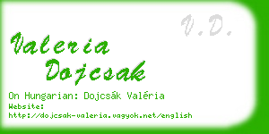 valeria dojcsak business card